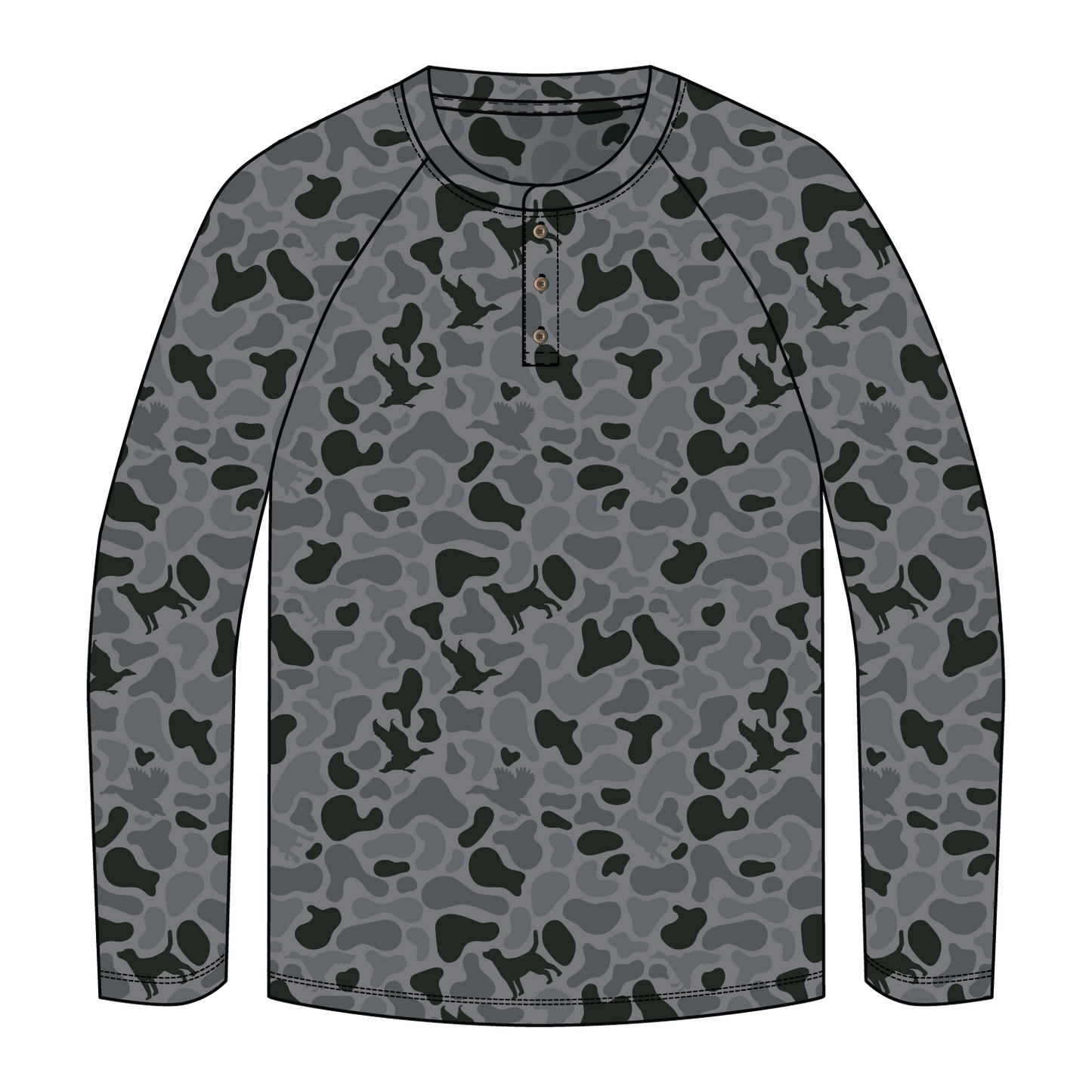 3 Button Henley | Kandahar Camo