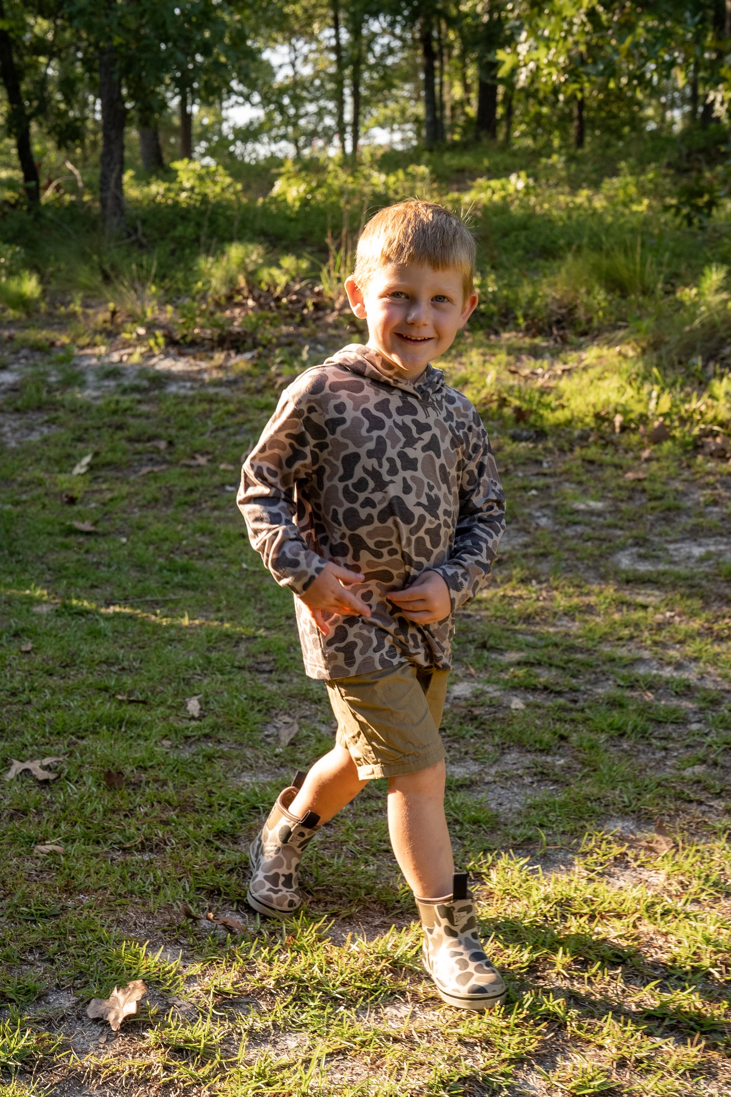 Youth Hooded Performance Shirt | Mosul Camo