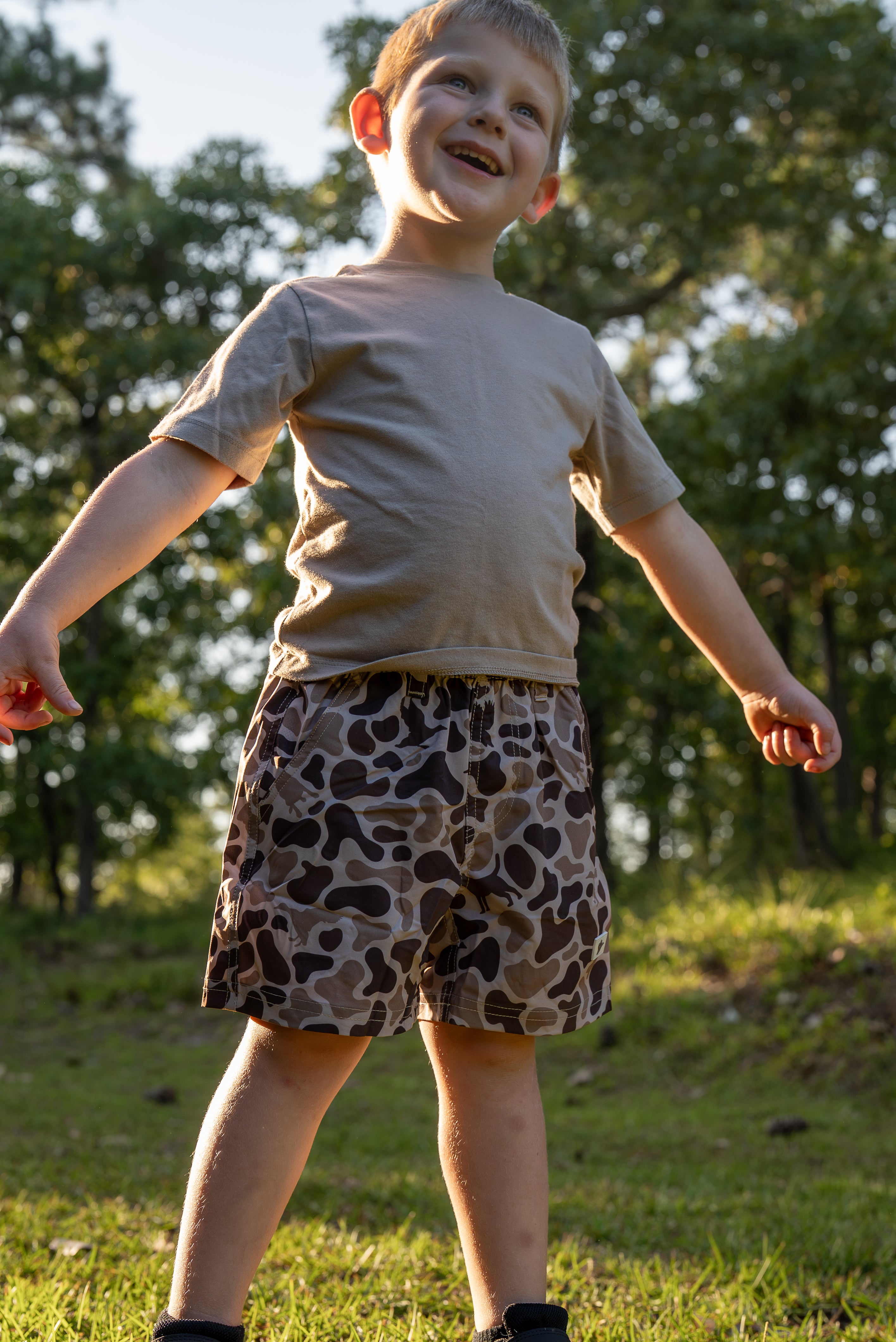 5.5" Youth Volley Short with Belt Loops | Mosul Camo