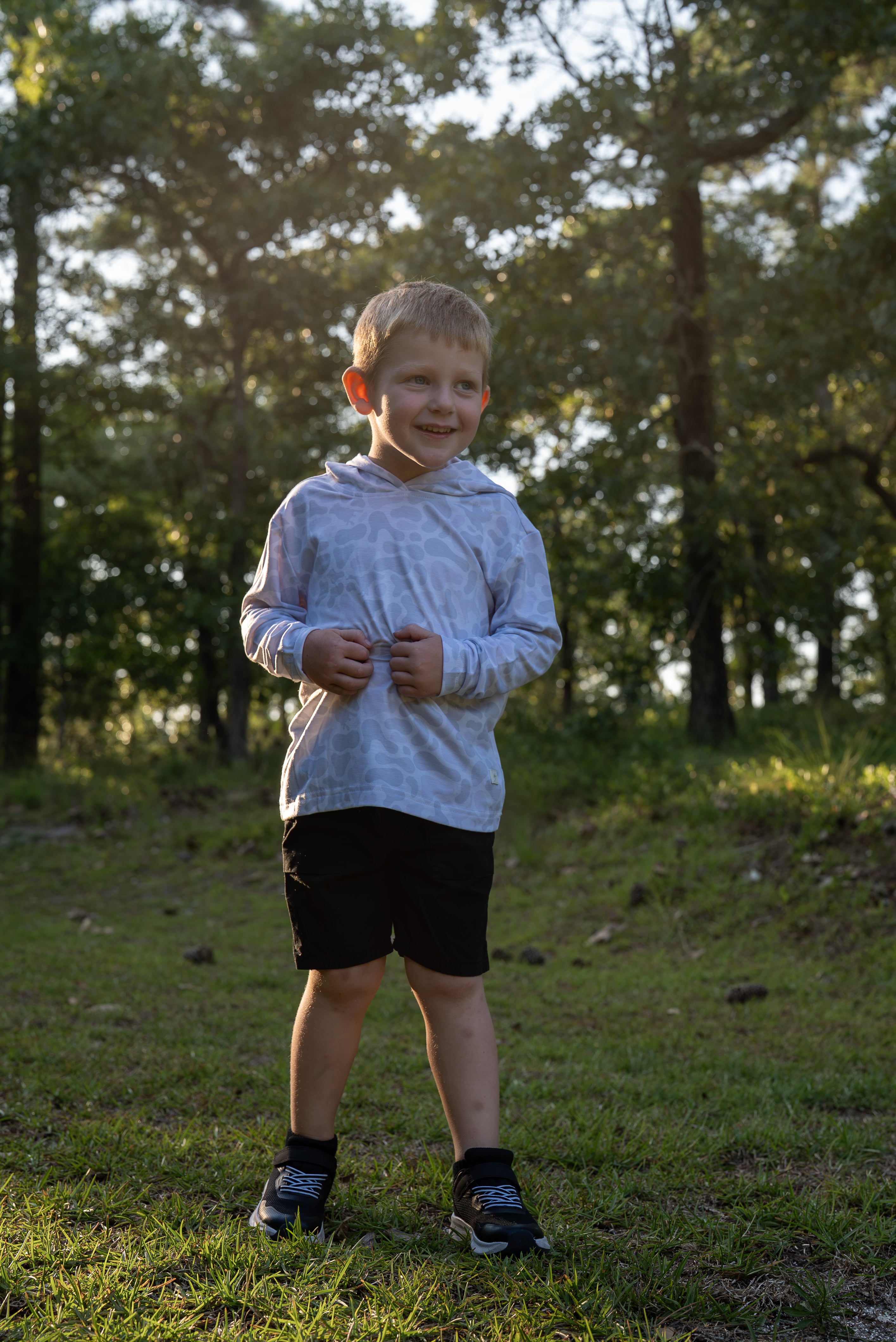 Youth Hooded Performance Shirt | Ramadi Camo