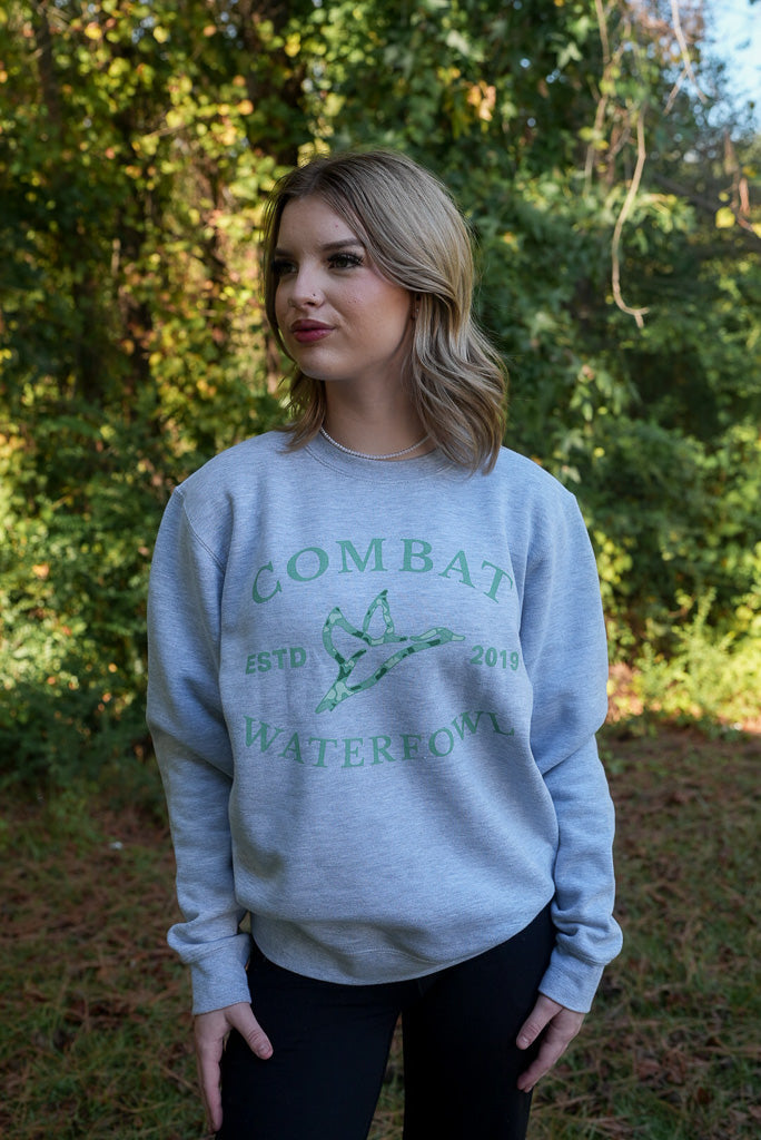 Heavyweight Crewneck | Ash Heather | Blue Camo