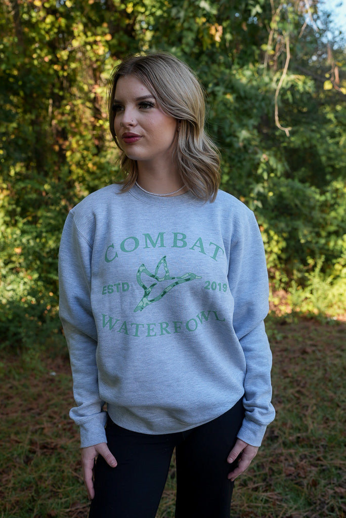 Heavyweight Crewneck | Ash Heather | Blue Camo