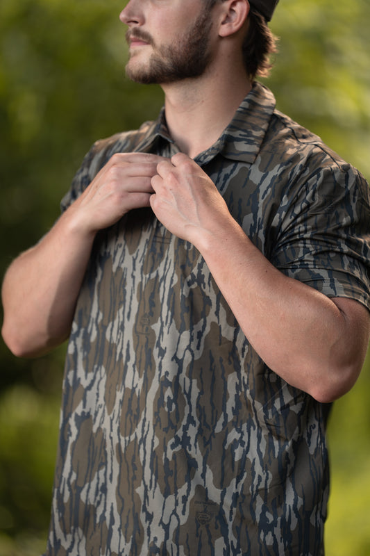 Crosswind Polo | Mossy Oak Bottomland Camo