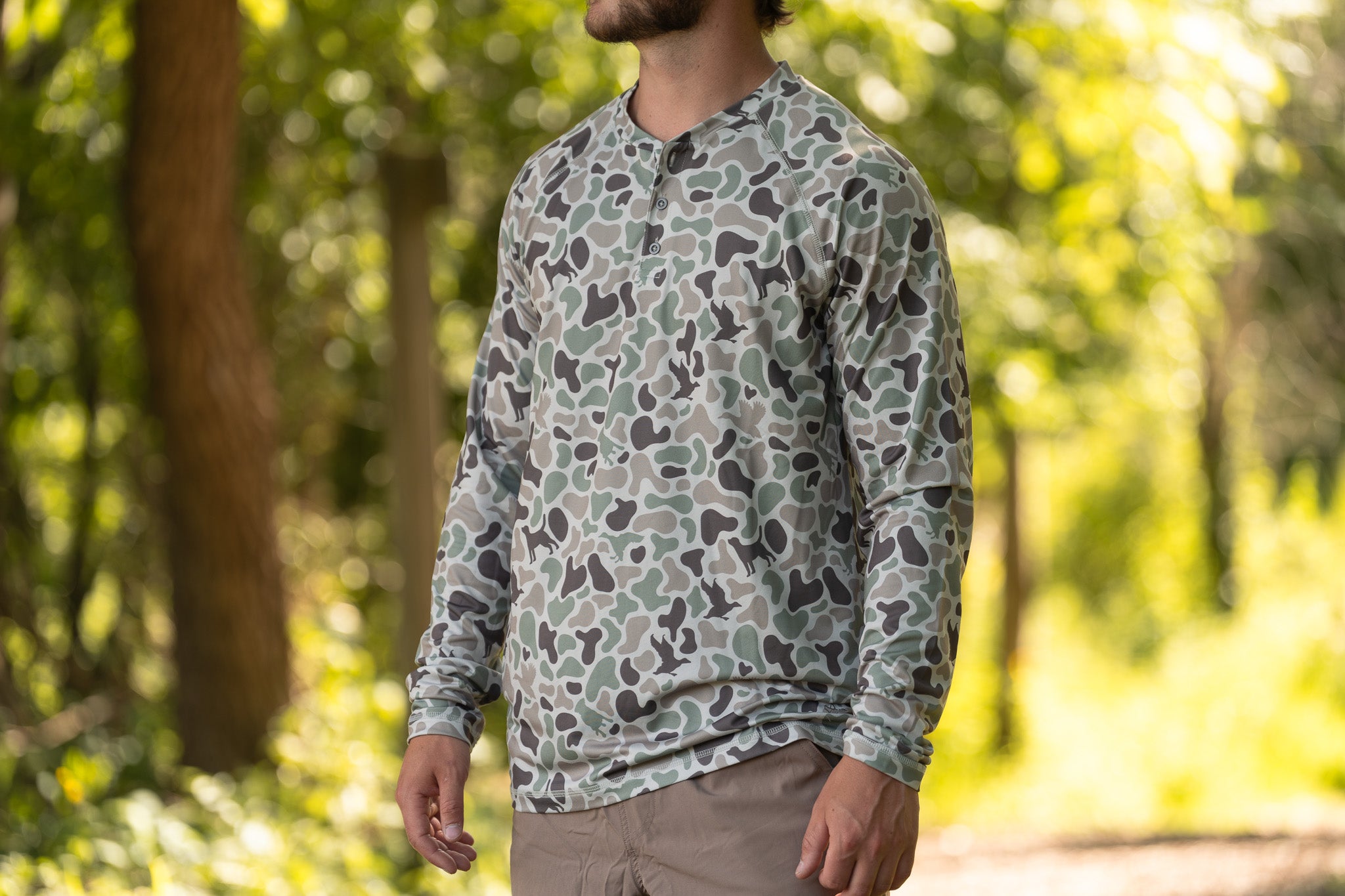 3 Button Henley | Diyala Camo