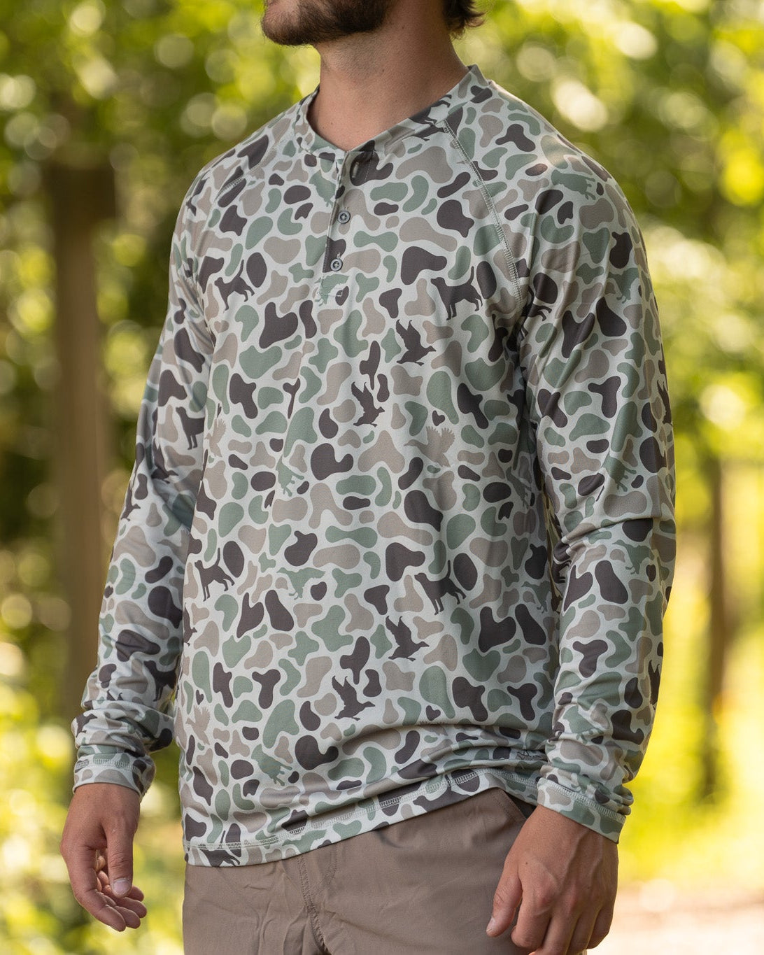 3 Button Henley | Diyala Camo