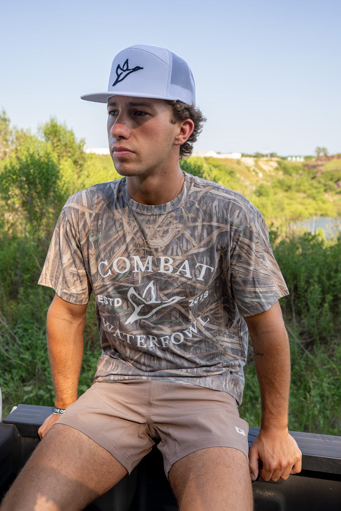 Badge Logo Tee | Mossy Oak Washed Out Shadowgrass Camo