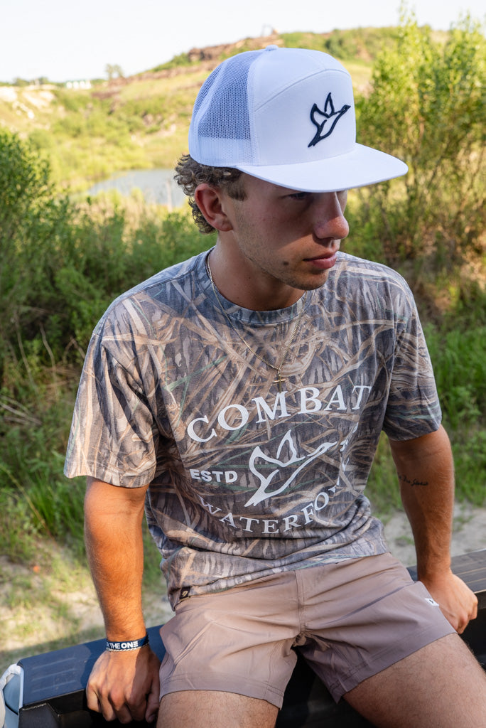Badge Logo Tee | Mossy Oak Washed Out Shadowgrass Camo