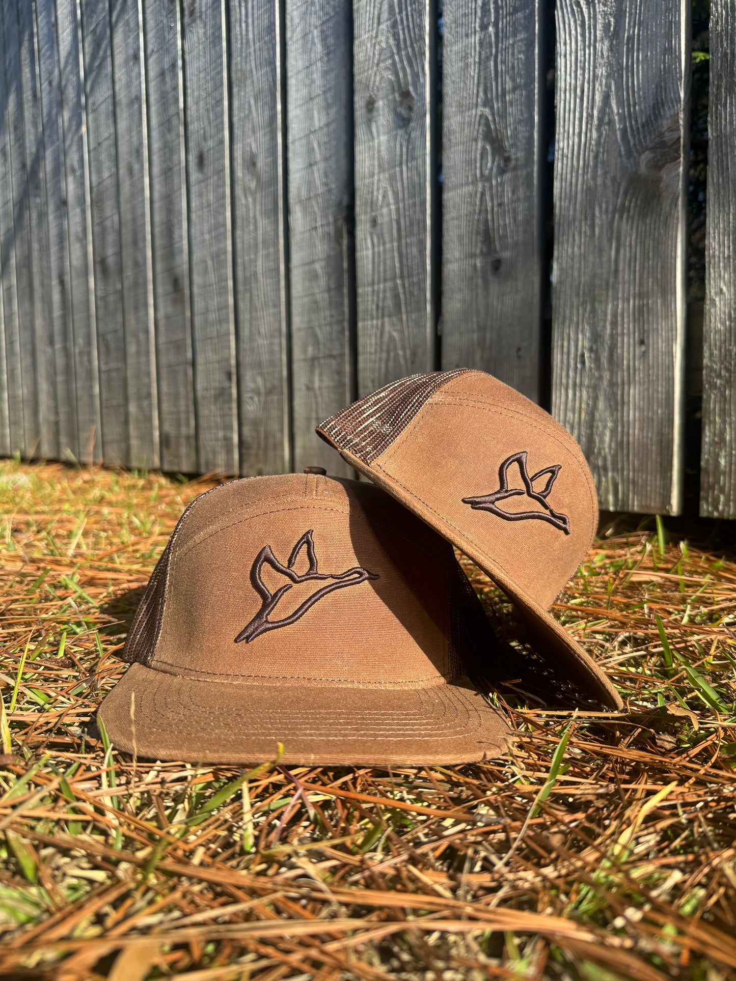 Waxed Cotton 7 Panel Hat | Brown