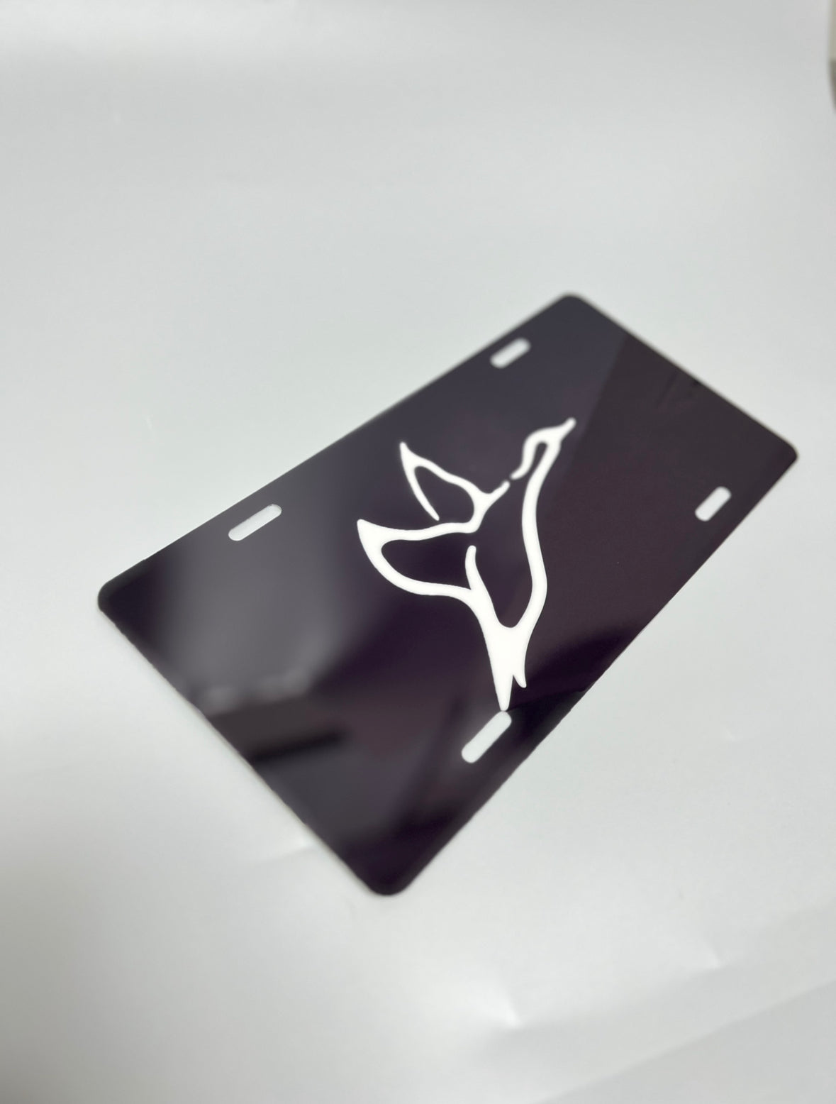 Black Icon License Plate