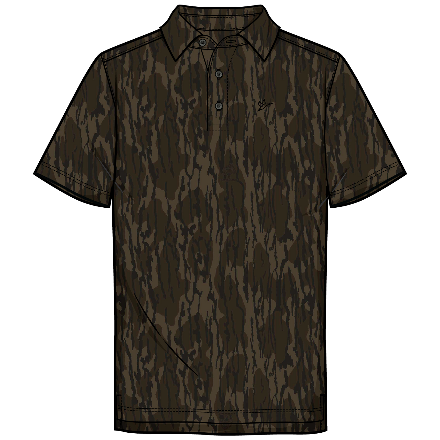 Crosswind Polo | Mossy Oak Bottomland Camo