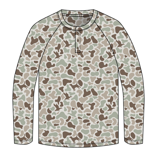 3 Button Henley | Diyala Camo