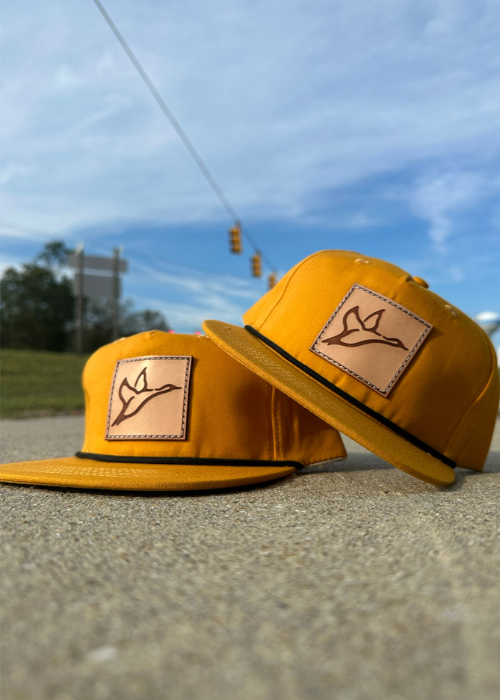 Goat Rope™ Mustard Leather Patch Rope Hat