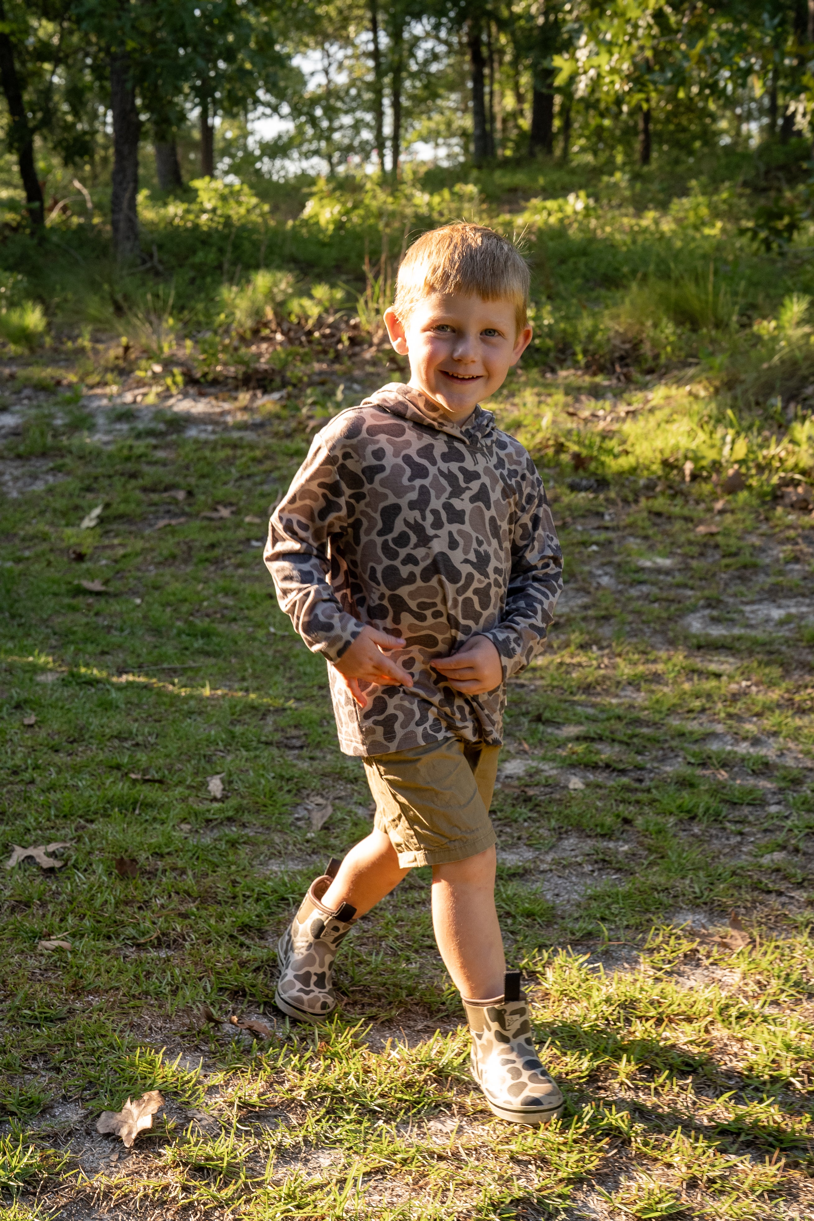 Youth Hooded Performance Shirt | Mosul Camo