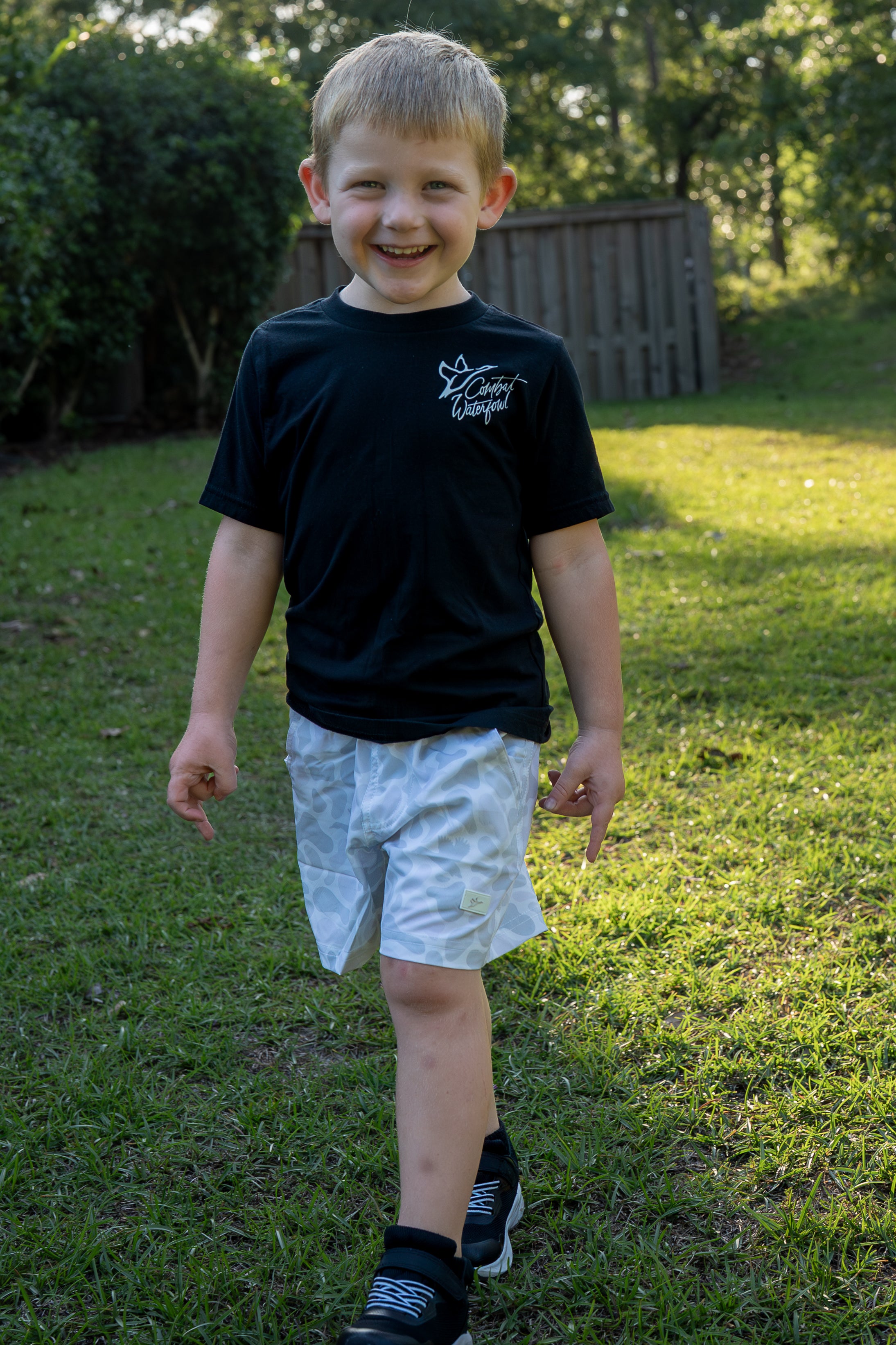 5.5" Youth Volley Short with Belt Loops | Ramadi Camo