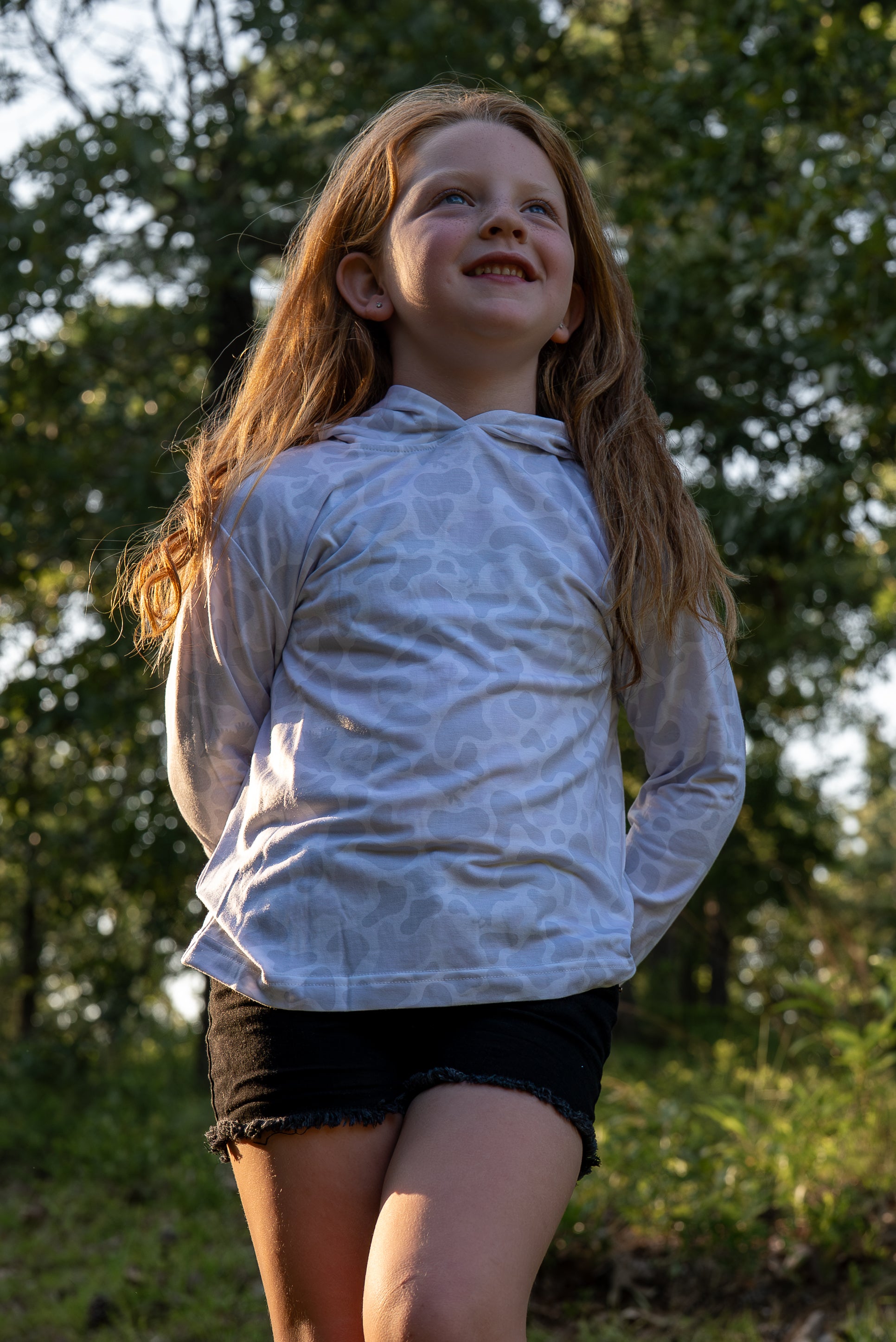 Youth Hooded Performance Shirt | Ramadi Camo