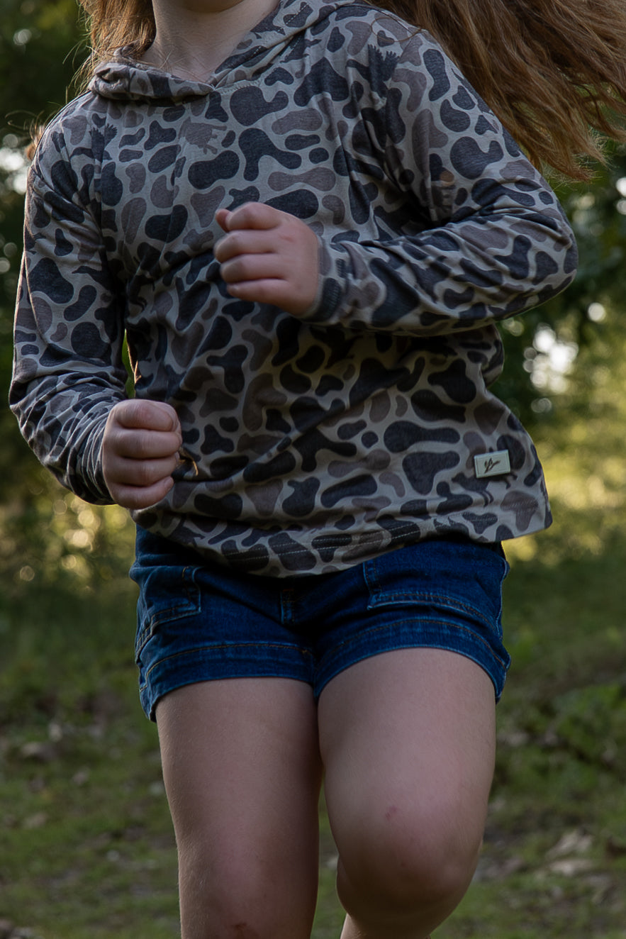 Youth Hooded Performance Shirt | Mosul Camo