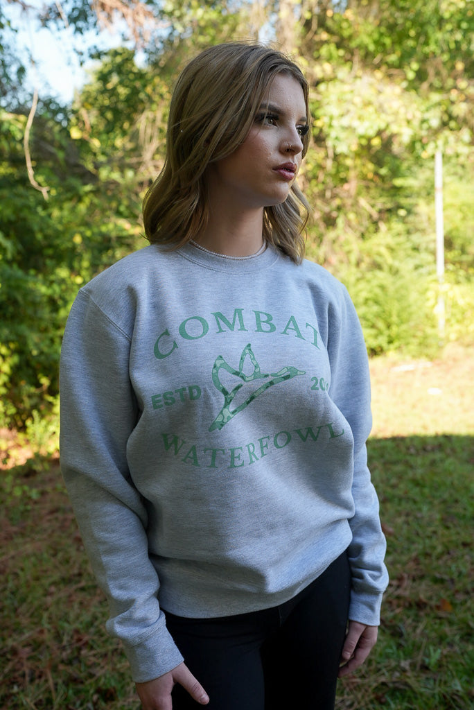 Heavyweight Crewneck | Ash Heather | Blue Camo