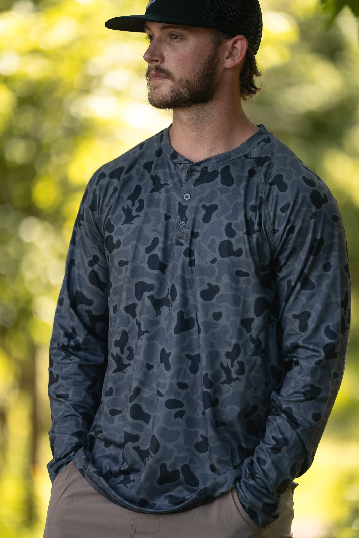 3 Button Henley | Kandahar Camo