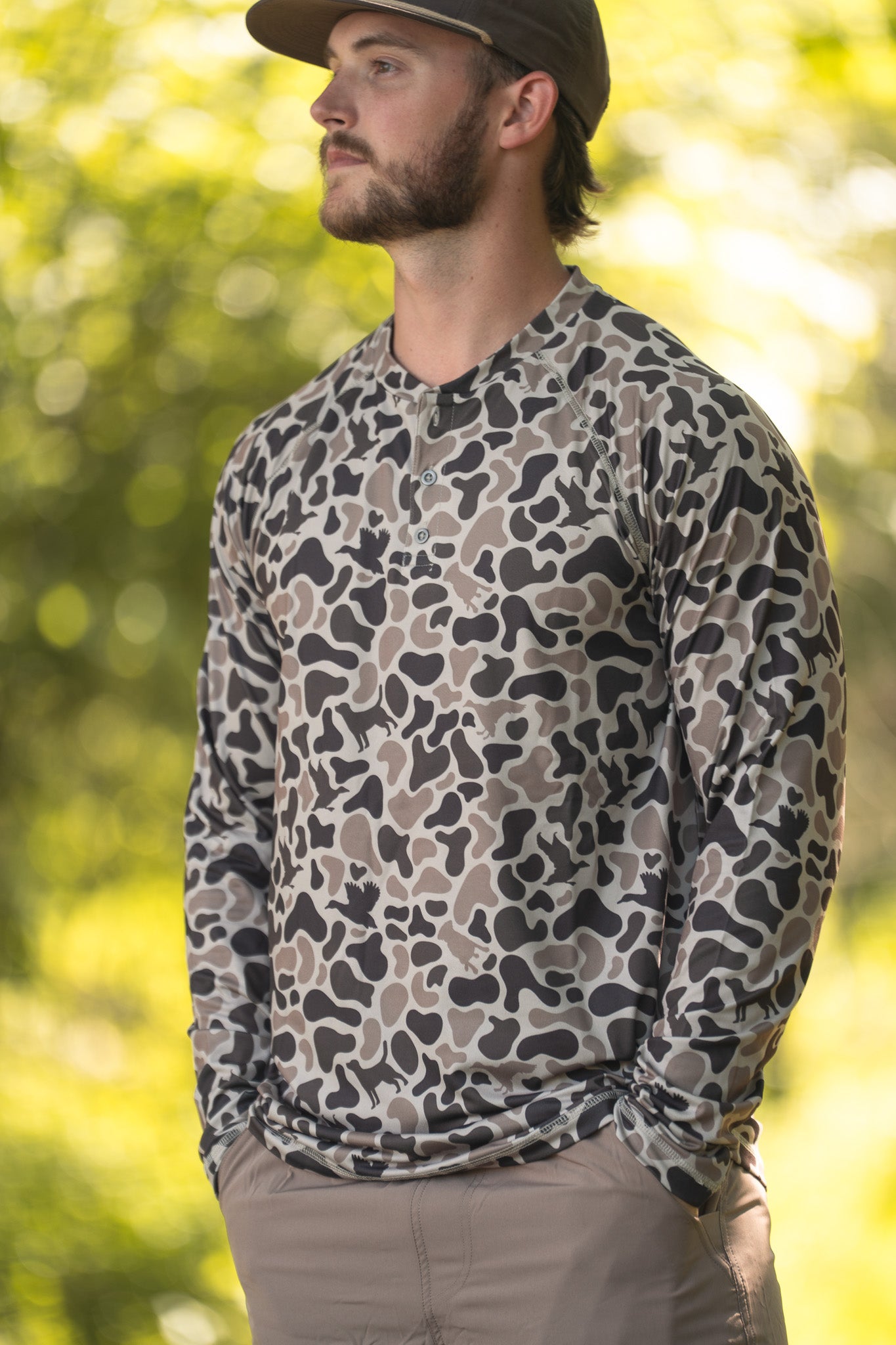 3 Button Henley | Mosul Camo