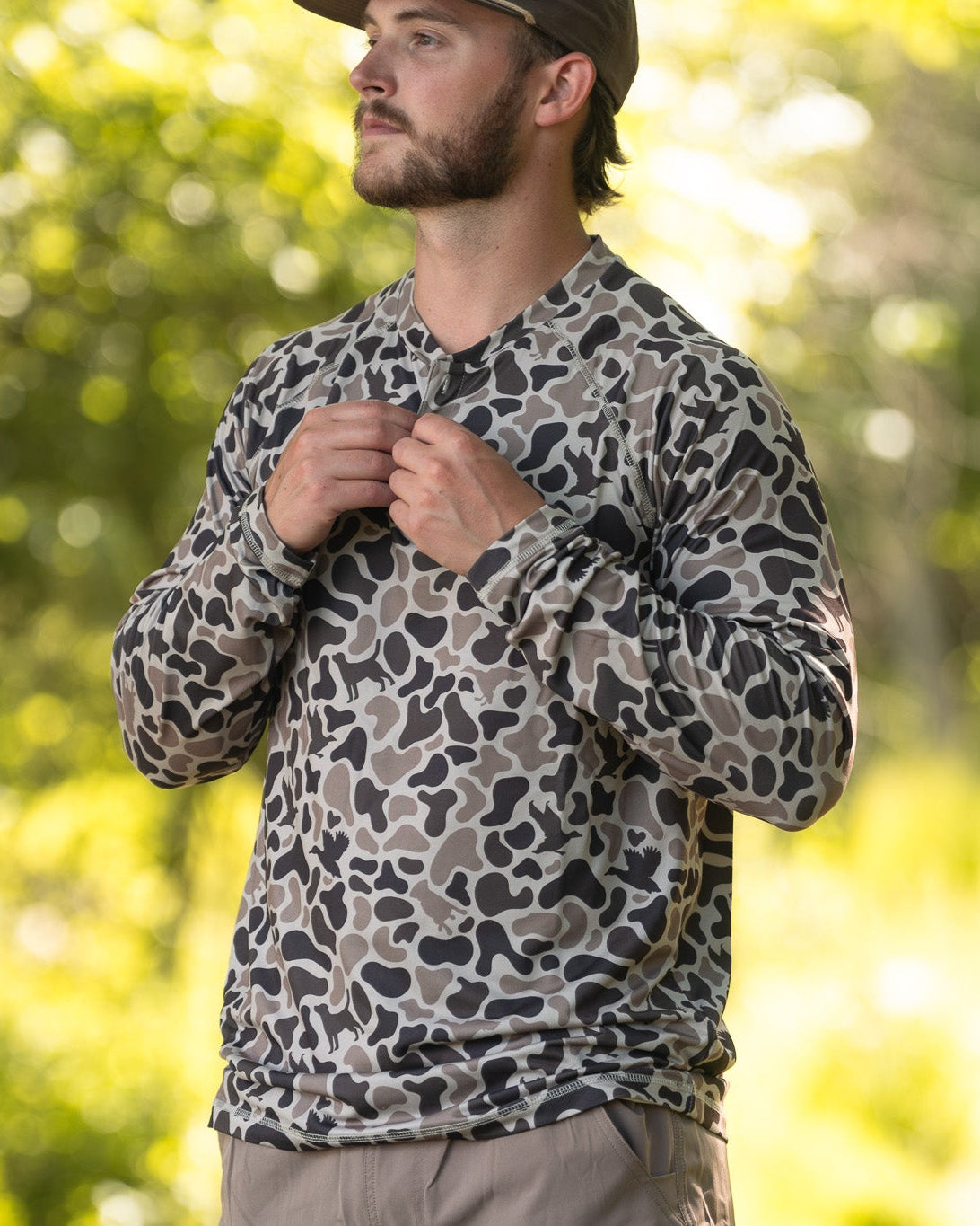 3 Button Henley | Mosul Camo