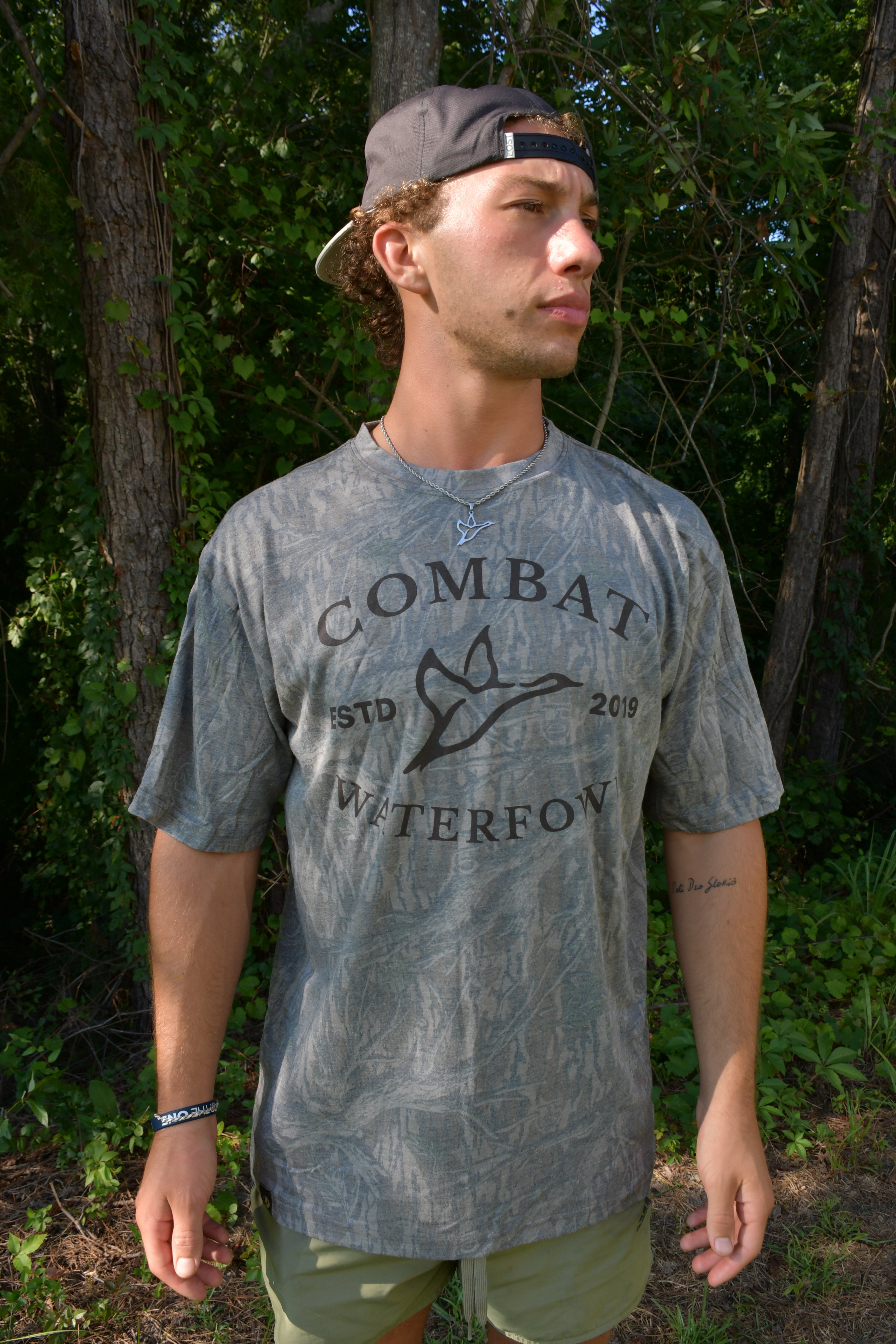 Mossy Oak Washed Out Treestand Tee| Chocolate Badge Logo