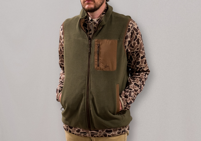 Flyway Fleece Vest | Fleece Reversible | Moss