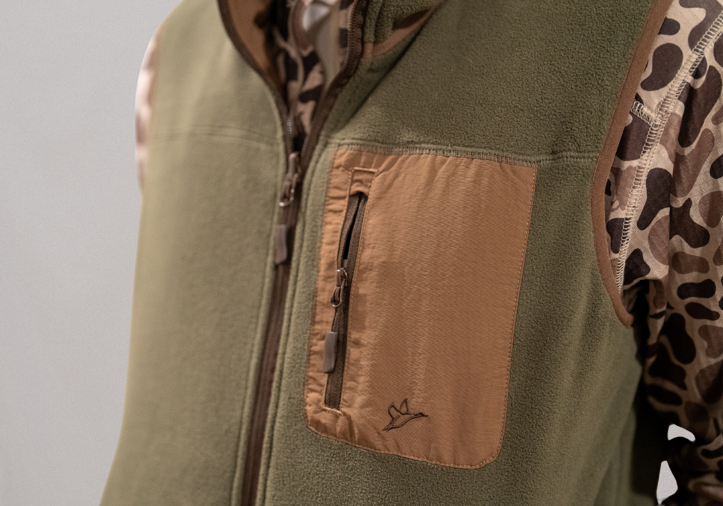 Flyway Fleece Vest | Fleece Reversible | Moss