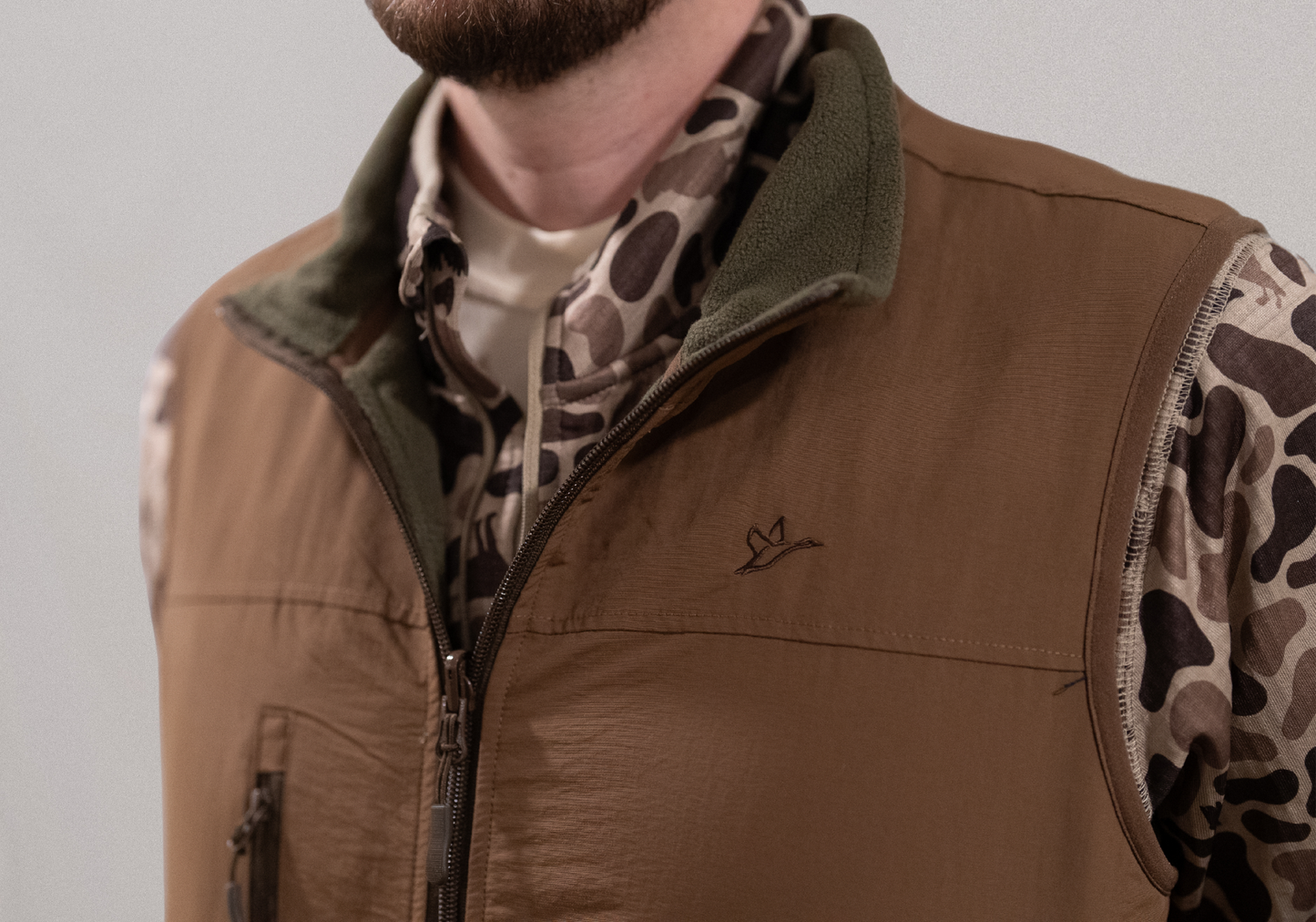 Flyway Fleece Vest | Fleece Reversible | Moss