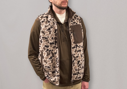 Flyway Fleece Vest | Fleece Reversible | Mosul Camo