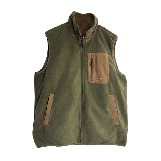 Flyway Fleece Vest | Fleece Reversible | Moss
