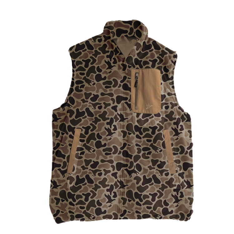 Flyway Fleece Vest | Fleece Reversible | Mosul Camo
