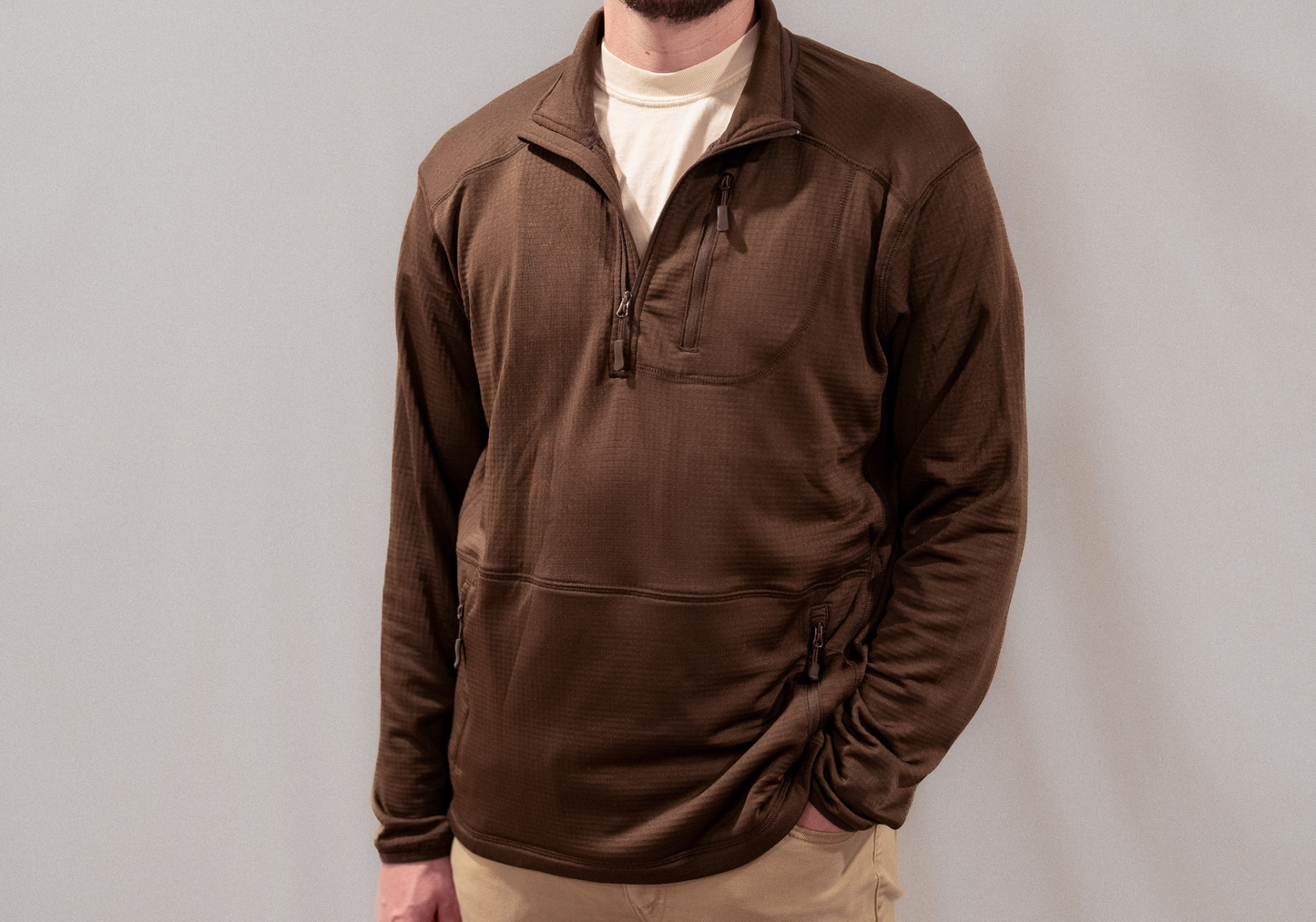 NODAK 1/2 Zip | Waffle Fleece | River Bed