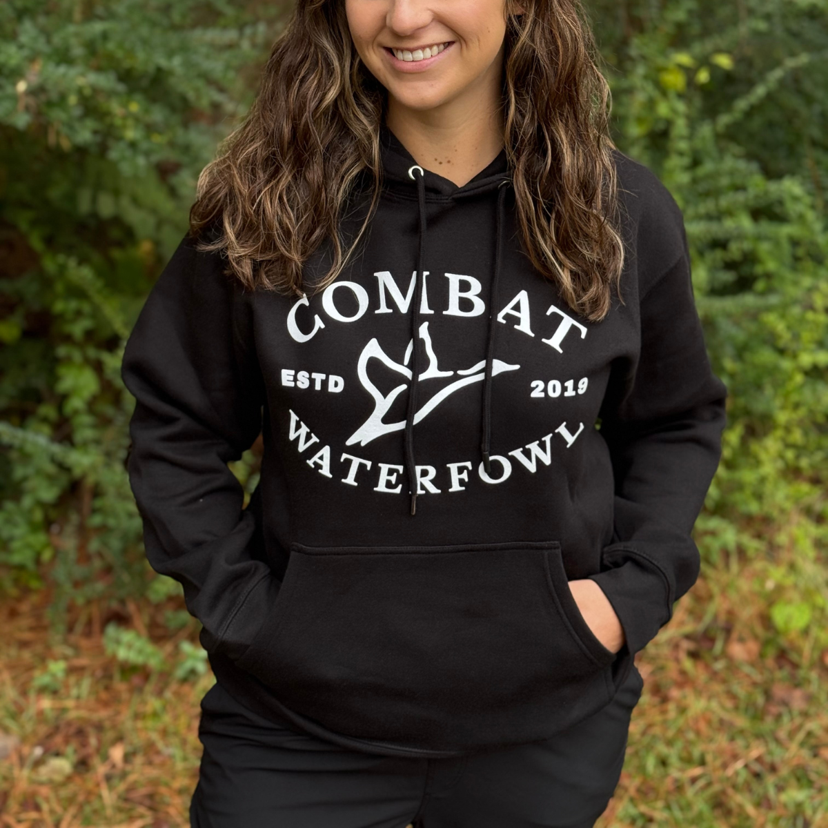 Midweight Black Logo Hoodie