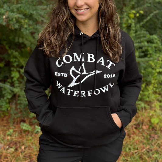 Midweight Black Logo Hoodie