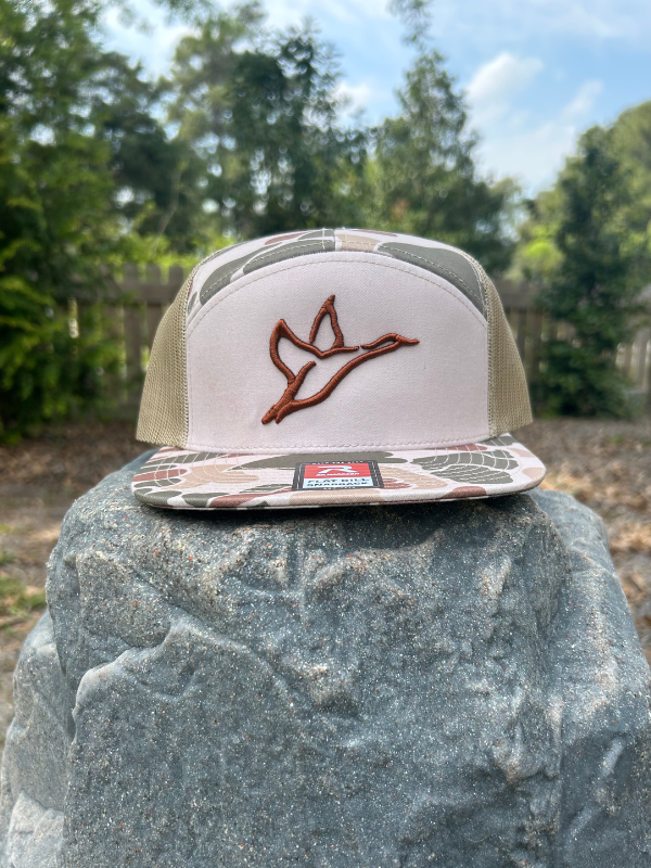 7 Panel Harvest Duck Camo Hat | Copper Icon-Combat Waterfowl