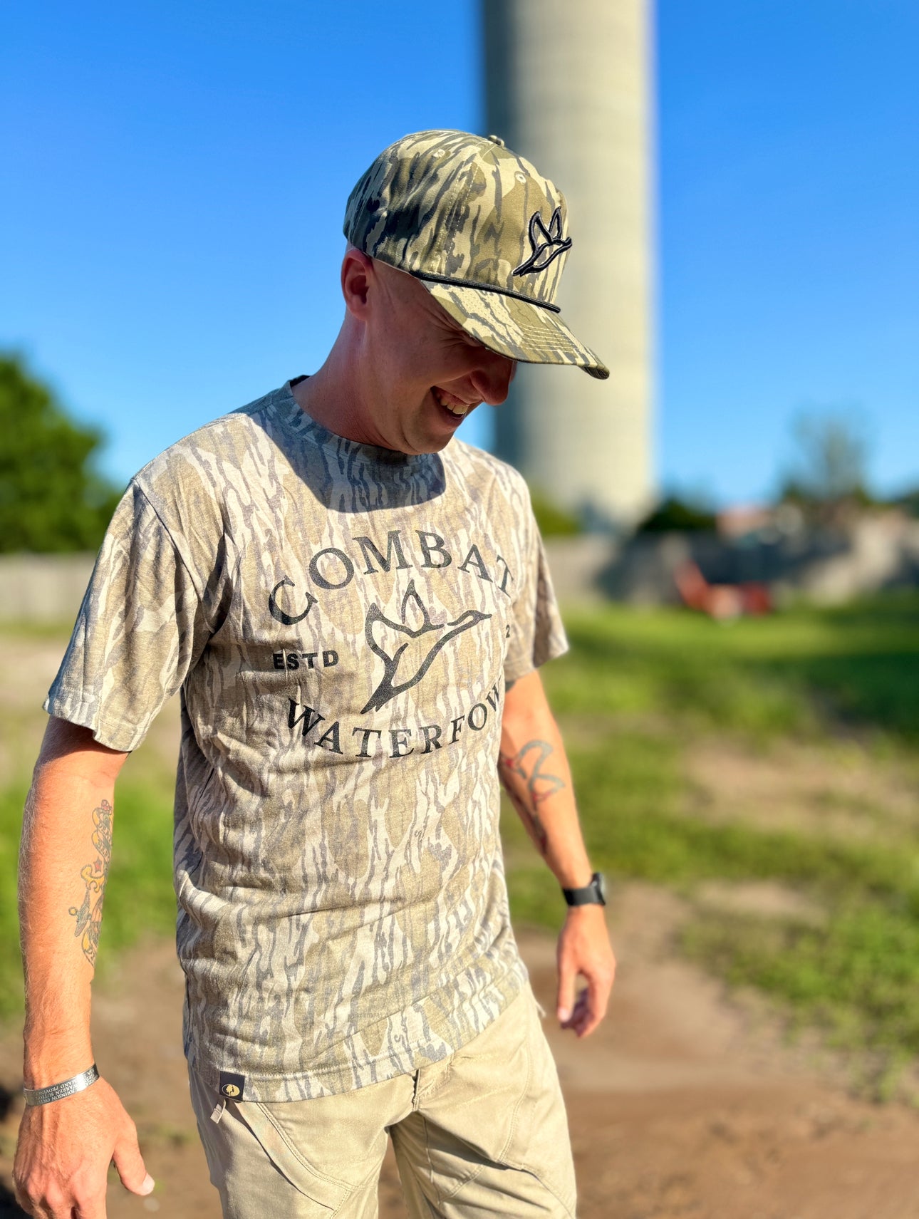 Mossy Oak Bottomland Washed Out Vintage Logo Tee