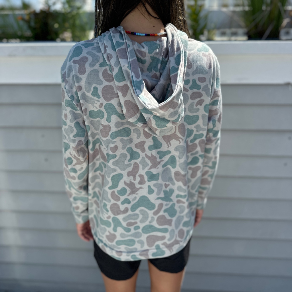 Youth Hooded Performance Shirt | Babylon Camo